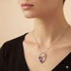 Violet Bloom Pearl Elegance Pendant Set