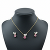 Blossom Pink Zirconia Pendant Set