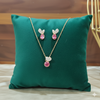 Blossom Pink Zirconia Pendant Set