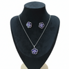 Amethyst Bloom Serenity Pendant Set