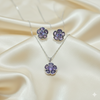 Amethyst Bloom Serenity Pendant Set