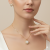 Elegant Pearl & Zirconia Pendant Set
