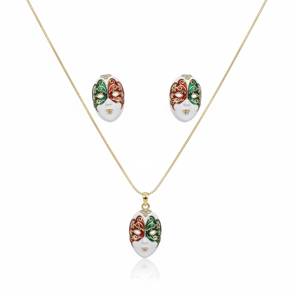 Venetian Mask Pendant Set