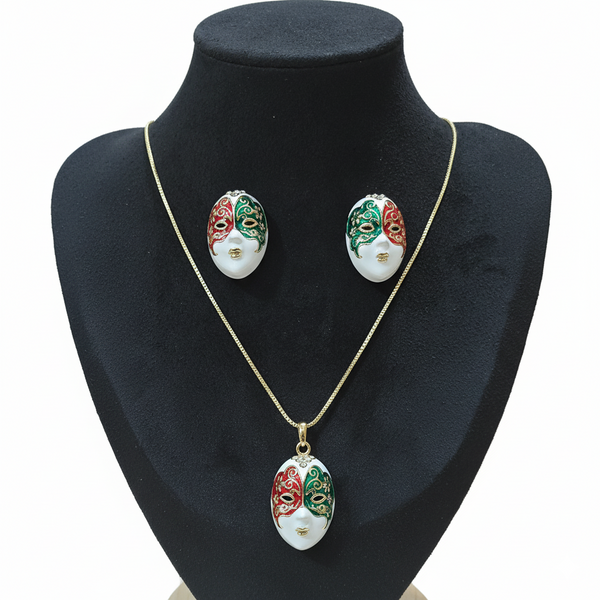 Venetian Mask Pendant Set