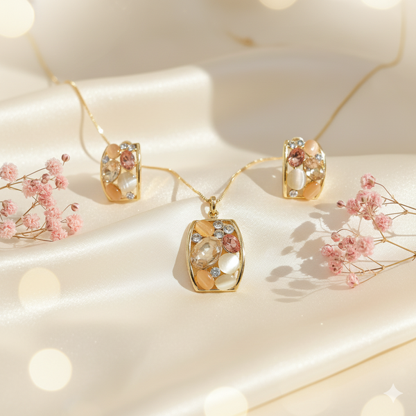Elegance Gemstone Pendant Set