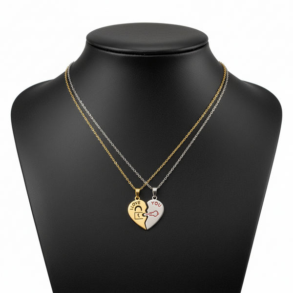 Key to My Heart Couple Necklace