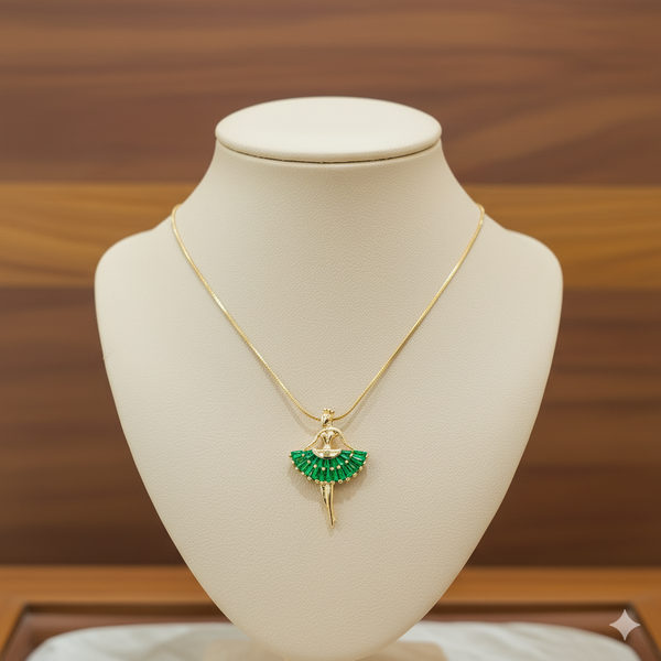 Emerald Ballerina Necklace