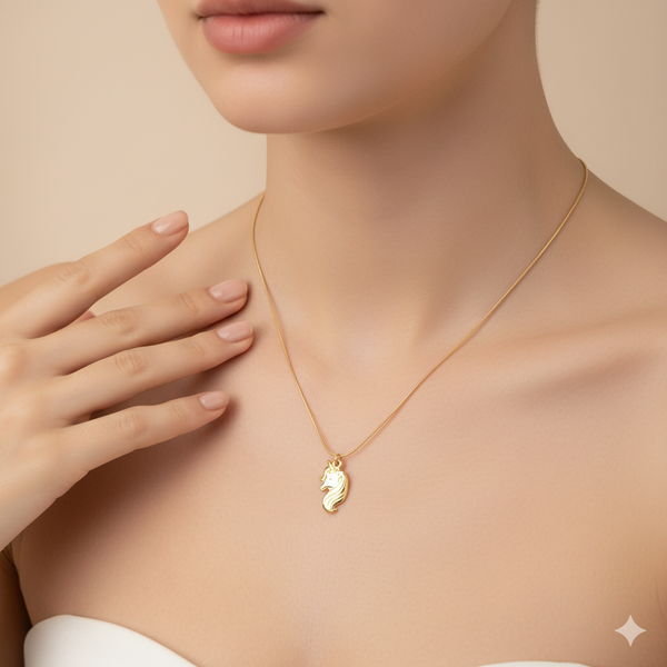 Golden Majesty Unicorn Necklace
