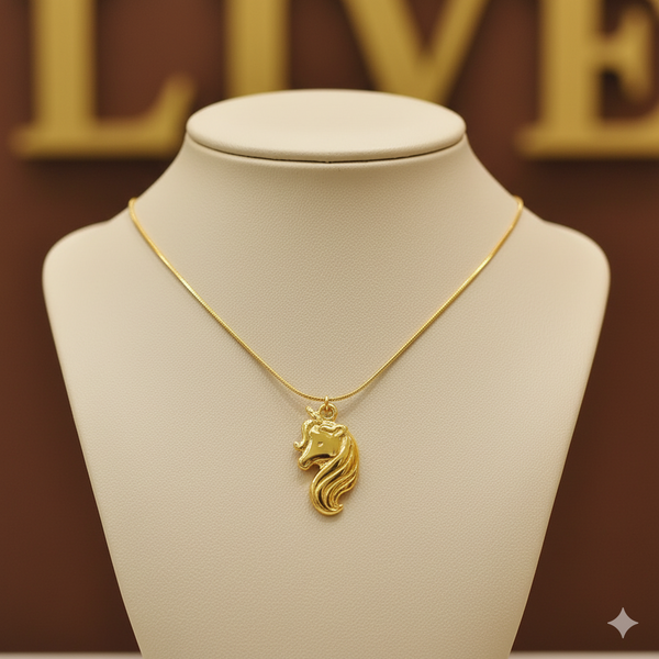 Golden Majesty Unicorn Necklace