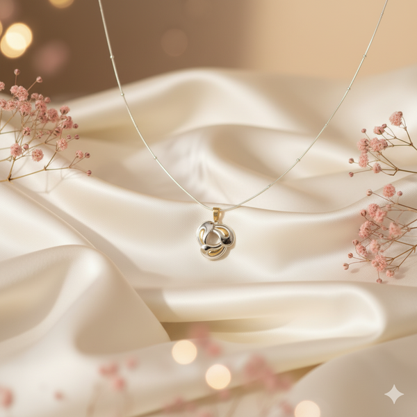 Infinity Knot Two-Tone Necklace