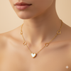 Aura Heart Dainty Gold Necklace