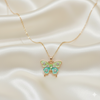 Enchanted Emerald Butterfly Necklace