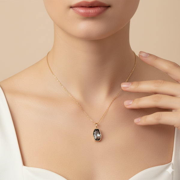 Midnight Glimmer Gemstone Necklace