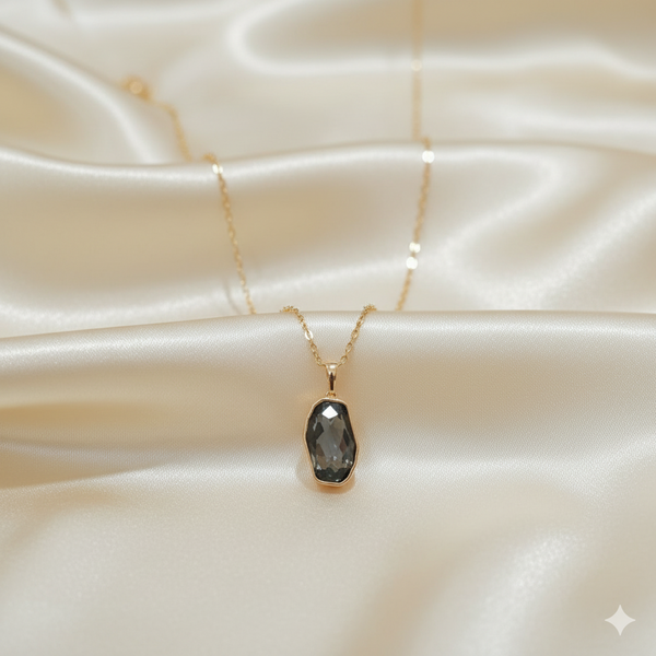 Midnight Glimmer Gemstone Necklace