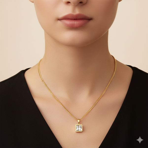 Radiant Cube Crystal Necklace