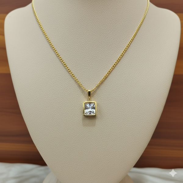Radiant Cube Crystal Necklace