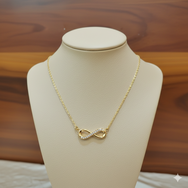 Dainty Eternal Sparkle Infinity Necklace