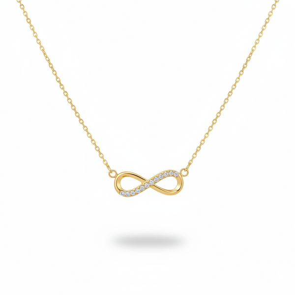 Dainty Eternal Sparkle Infinity Necklace