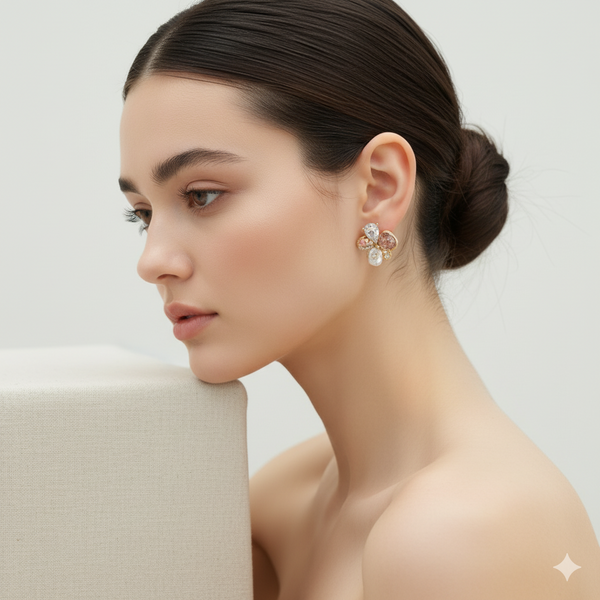Aurora Bloom Cluster Earrings