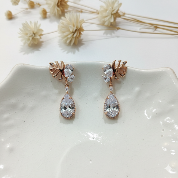 Rose Gold Teardrop Earrings