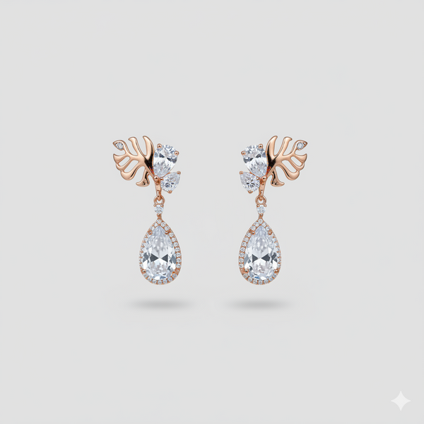 Rose Gold Teardrop Earrings
