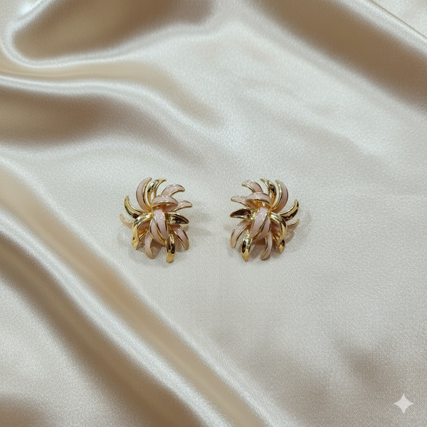 Golden Petal Bloom Earrings