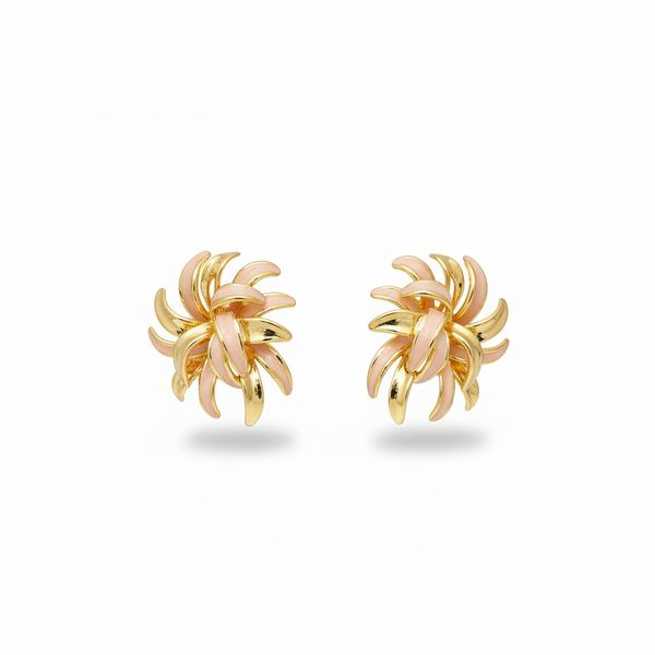 Golden Petal Bloom Earrings