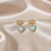 Azure Heart Dangle Earrings