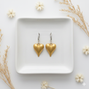 Golden Heart Drops Earrings