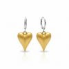 Golden Heart Drops Earrings