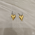 Golden Heart Drops Earrings
