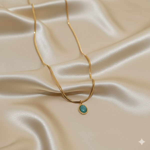 Ocean Breeze Oval Necklace