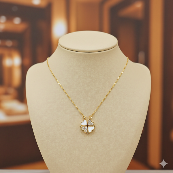 Fortune Heart Convertible Clover Necklace