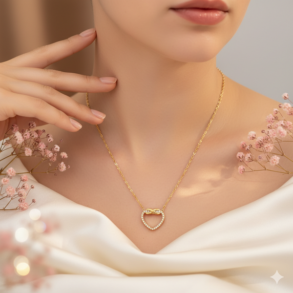 Infinite Love Heart Pendant Necklace