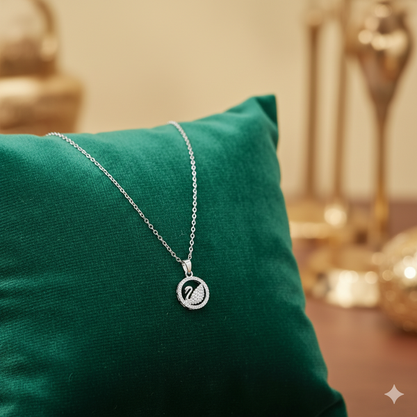 Graceful Swan Shimmer Necklace