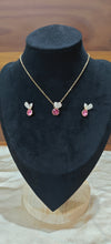 Blossom Pink Zirconia Pendant Set