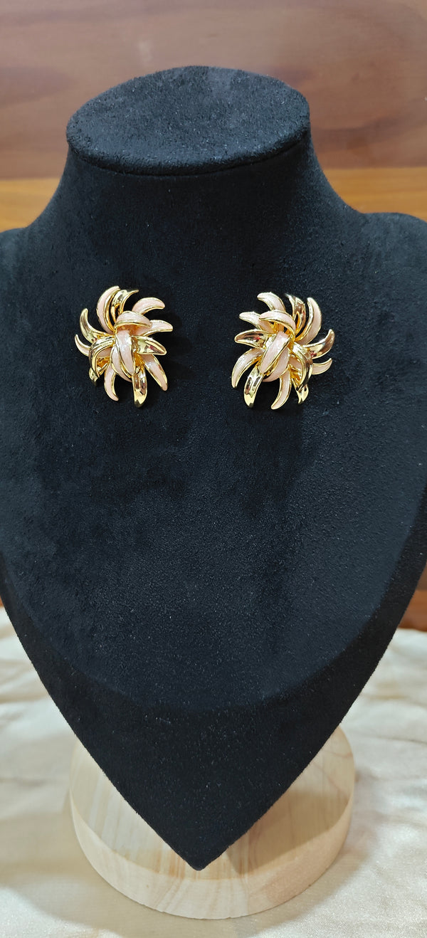 Golden Petal Bloom Earrings