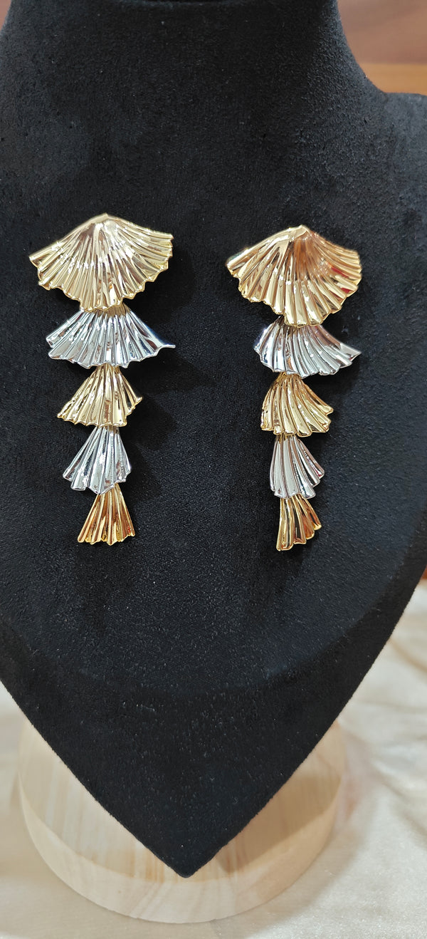 Aurora Cascade Fan Drop Earrings