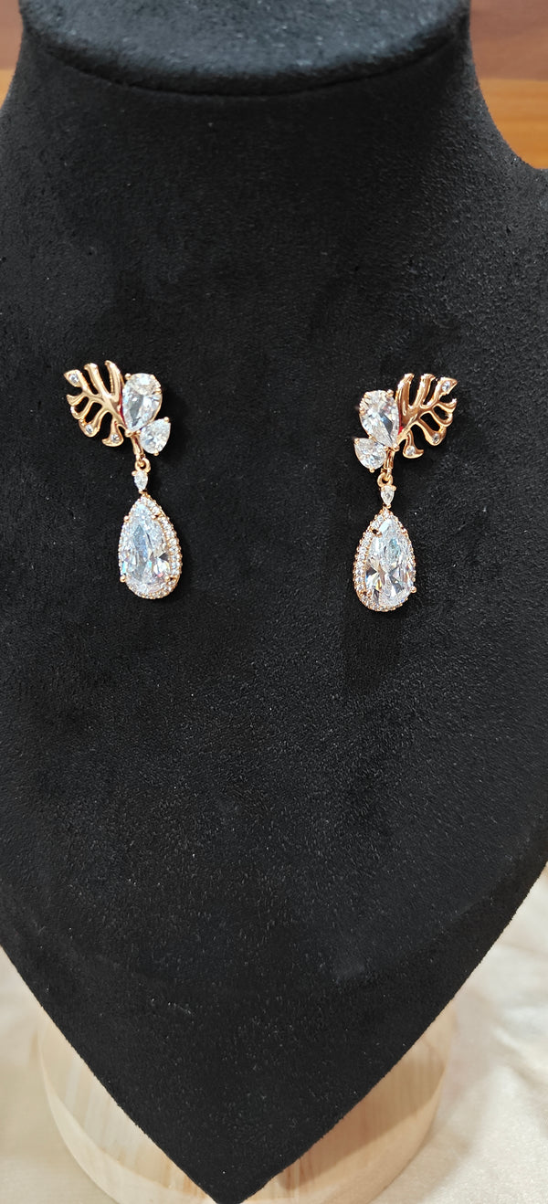 Rose Gold Teardrop Earrings
