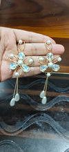 Luminous Petal & Pearl Cascade Earrings