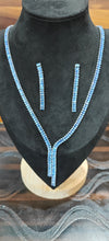 Cascade Blue Lariat Pendant Set
