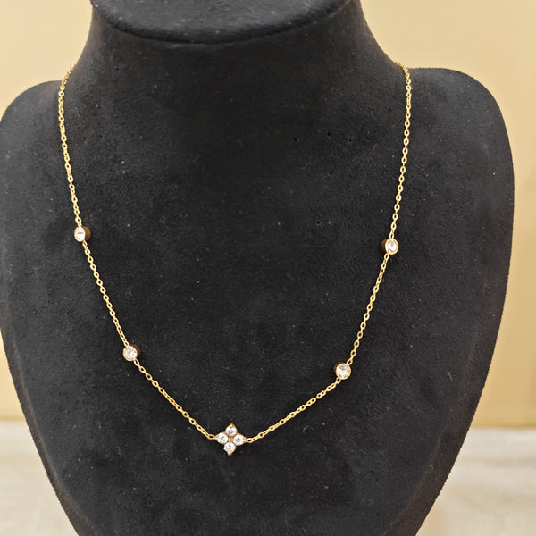 Luminous Clover Diamond-Cut Necklace