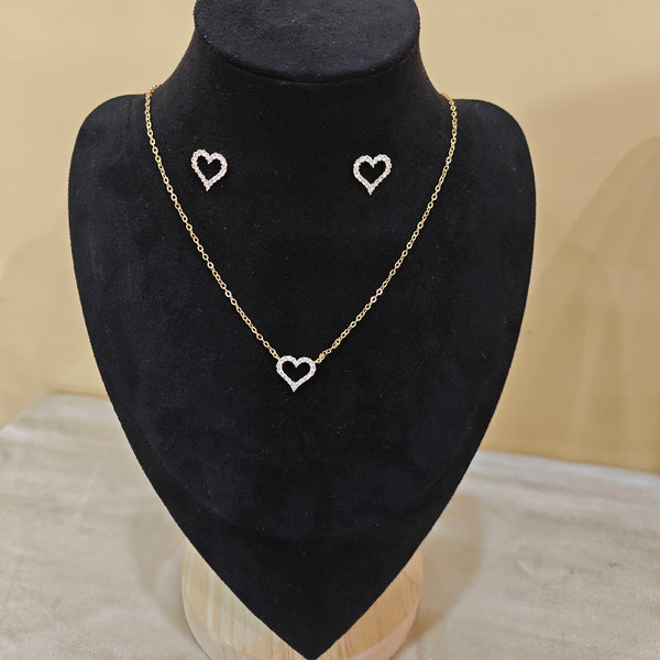 Heart Sparkle Pendant Set