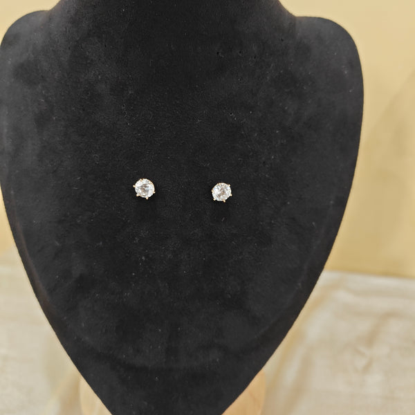 Radiant Solitaire Stud Earrings